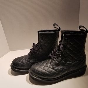 Dr. Martens black Coralie Quilted Combat Boots.